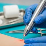 Sağlık profesyonelinin anal fissür için lazer uygulaması